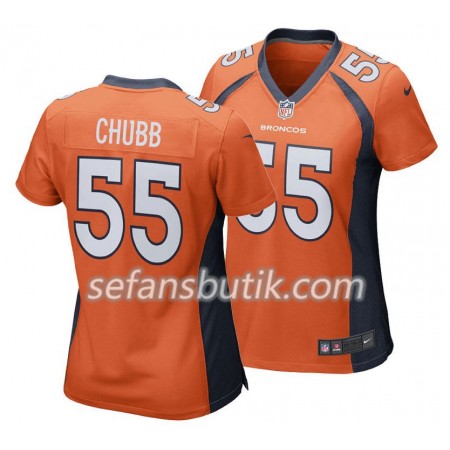 Denver Broncos Tröjor Bradley Chubb 55 Nike Orange - Dame Denver Broncos Tröjor Bradley Chubb 55 Nike Orange - Dame